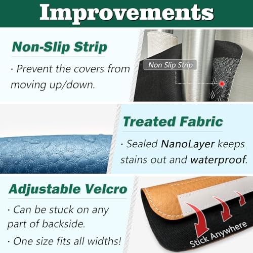 Refrigerator Handle Covers PCS, Adjustable Appliance Handle Covers, 5 Dark Gray