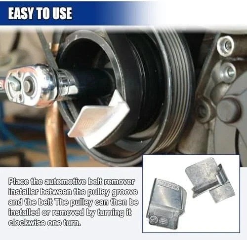 Serpentine Stretch Belt Mate Kit Tool Metal Serpentine Belt Tool Kit for Remove