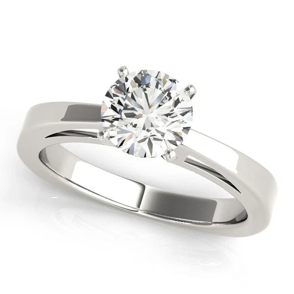 Round Cut 1.60 Ct VVS1 Diamond Lab-Created Engagement Ring 14K White Gold FN