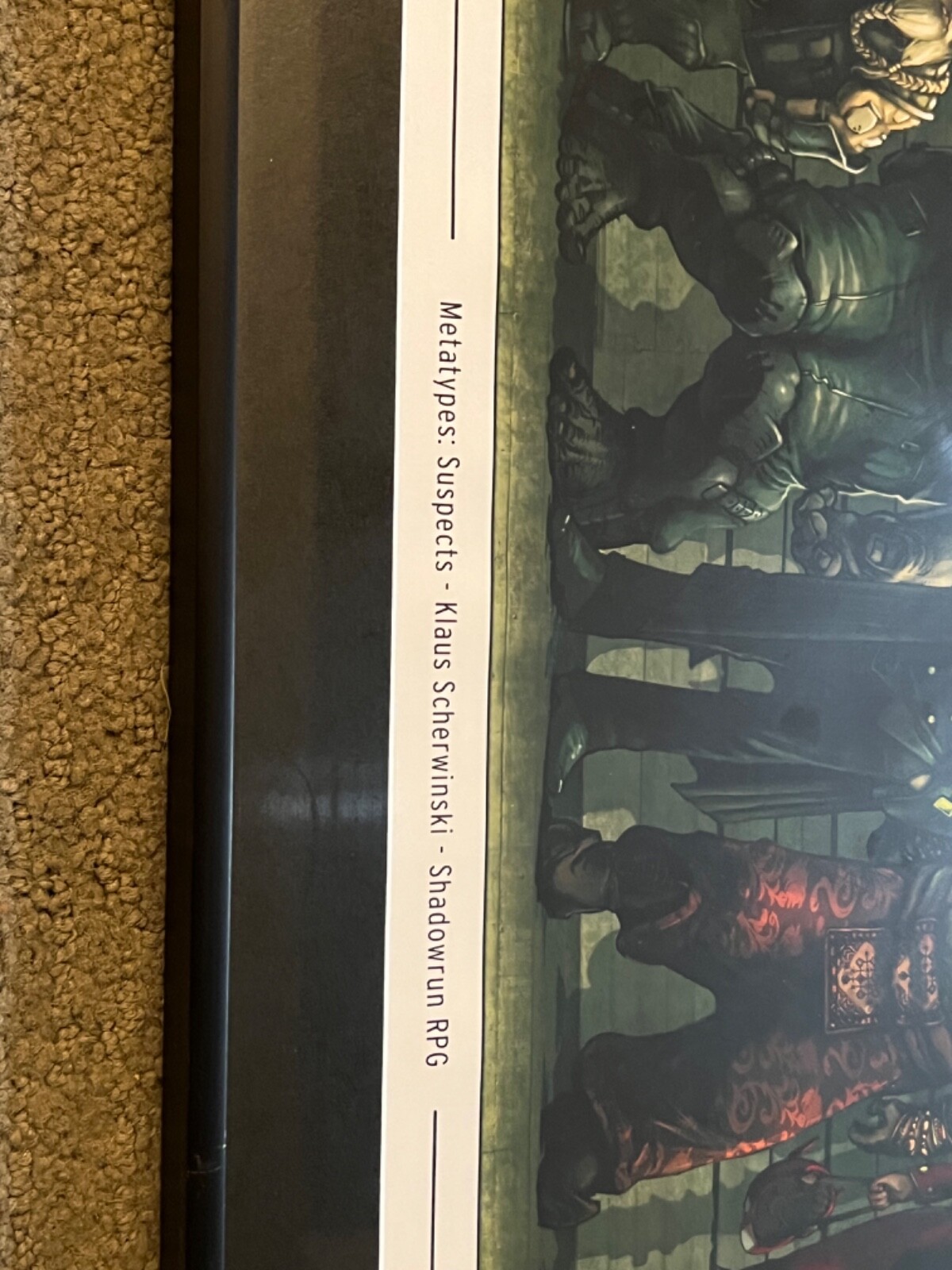 Shadowrun RPG Metatypes Suspects Framed Picture Signed By Klaus Scherwinski