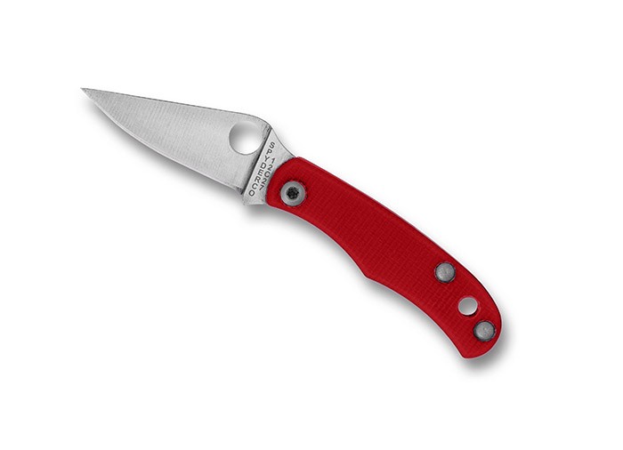 Spyderco Knives Bug C133GRDP Red G-10 Sandvik 12C27 Stainless Pocket Knife