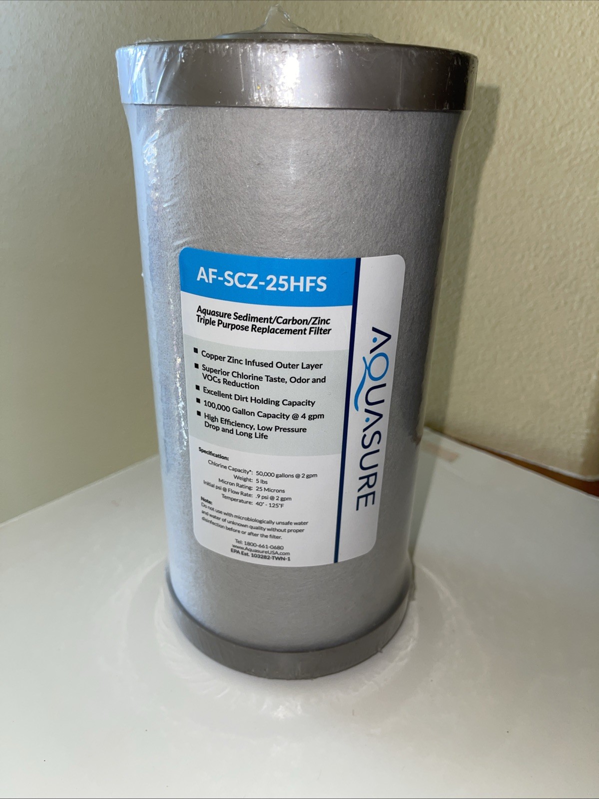 Aquasure Fortitude V2 Series Triple Purpose Pre-filter Treatment AF-SCZ-25HFS