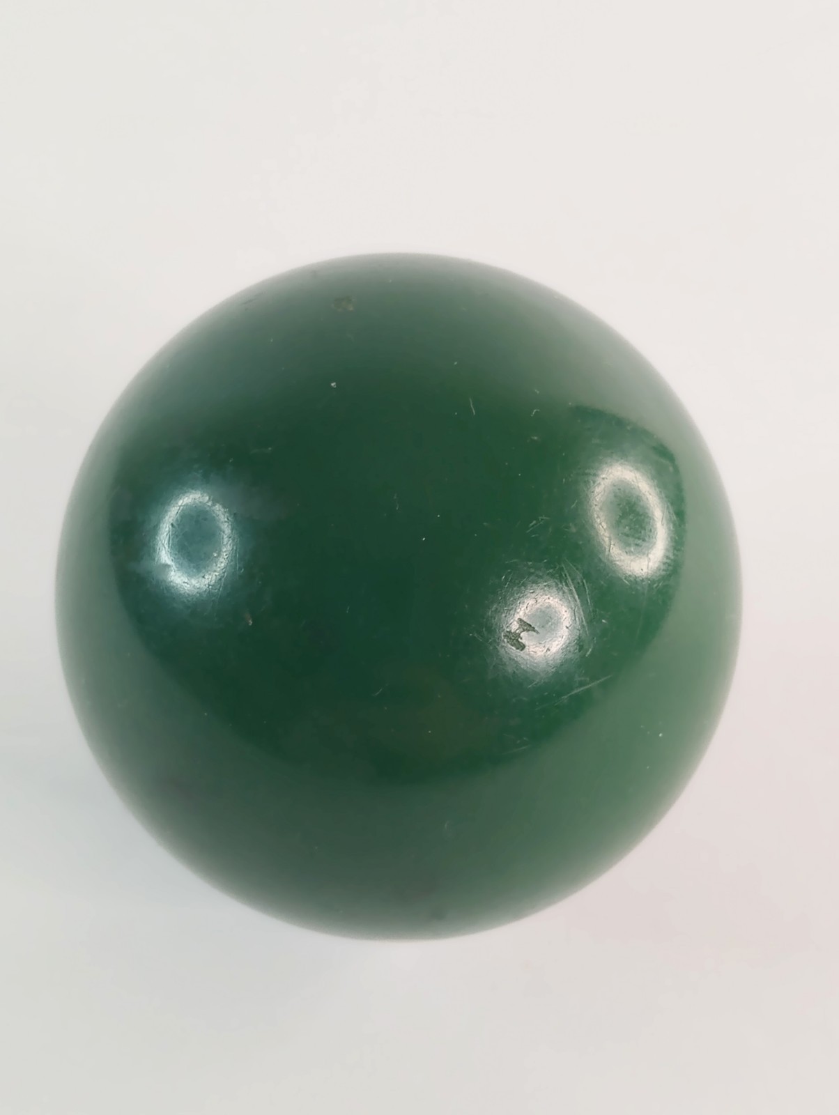 Vtg #6 NO-CIRCLE POOL BALL - Solid Green Favorite Lucky # Make Into Shift Knob