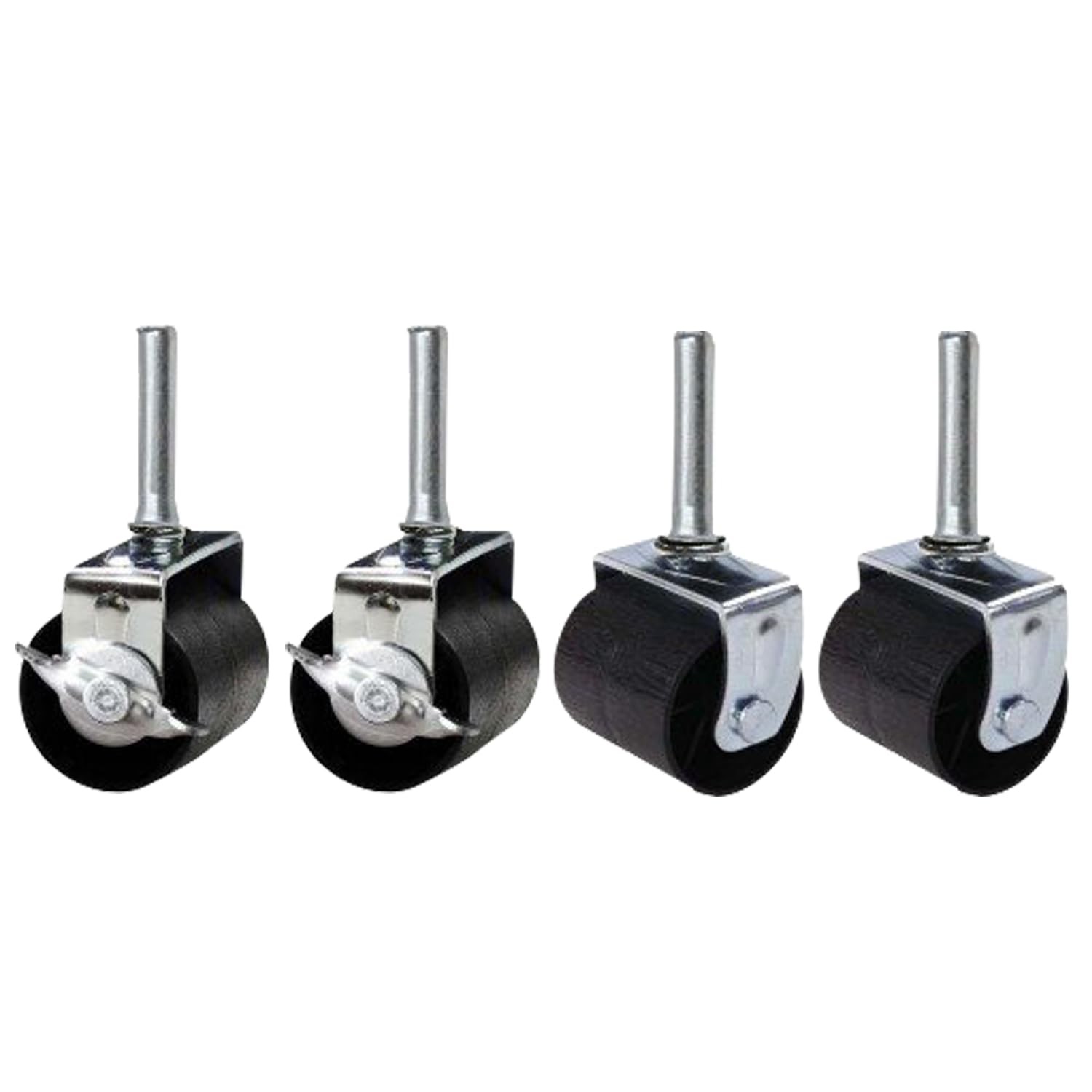Heavy Duty Caster Wheels for Bed Frame Set of 4 2 Locking 2 None
