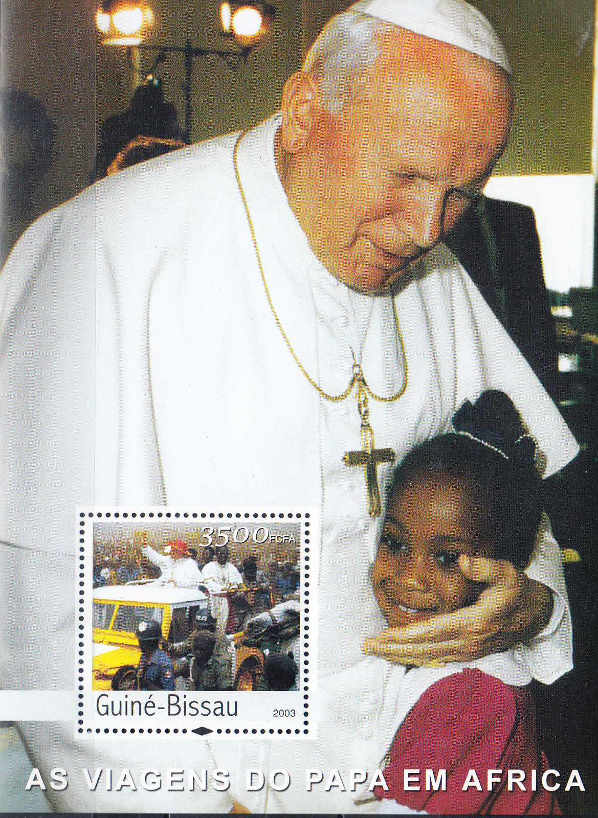 W GUINEA-BISSAU Y2003 (23) POPE JOHN PAUL II VISIT TO AFRICA SOUVENIR SHEET