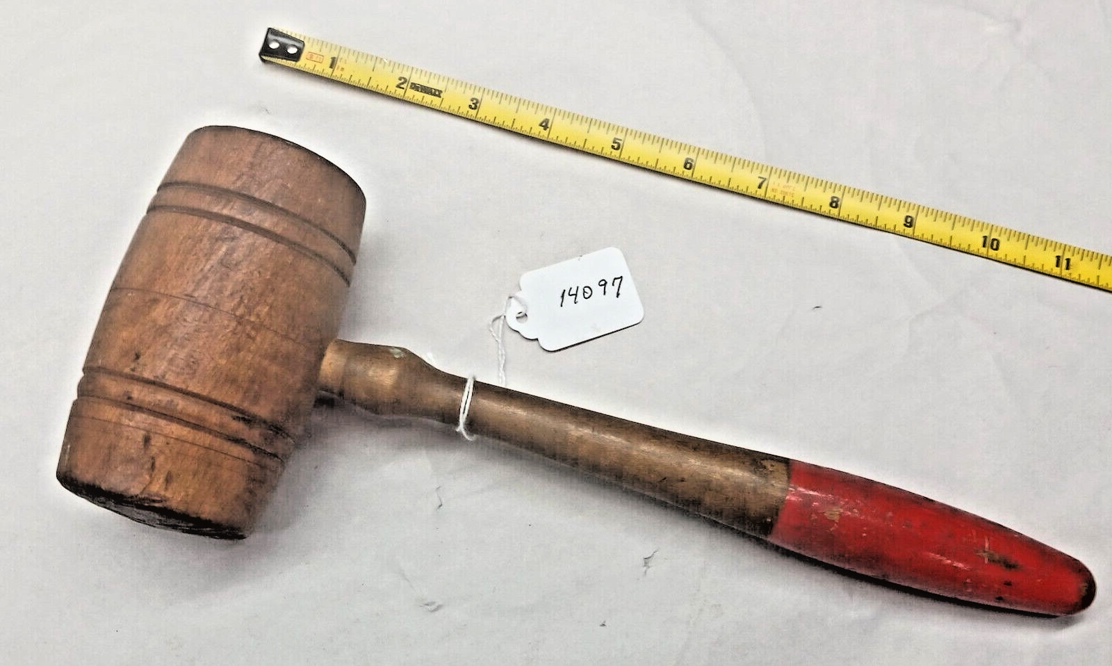 Mallet, Vintage Woodworkers Wooden Carvers Mallet, Weighs 11 Oz., 12" Long