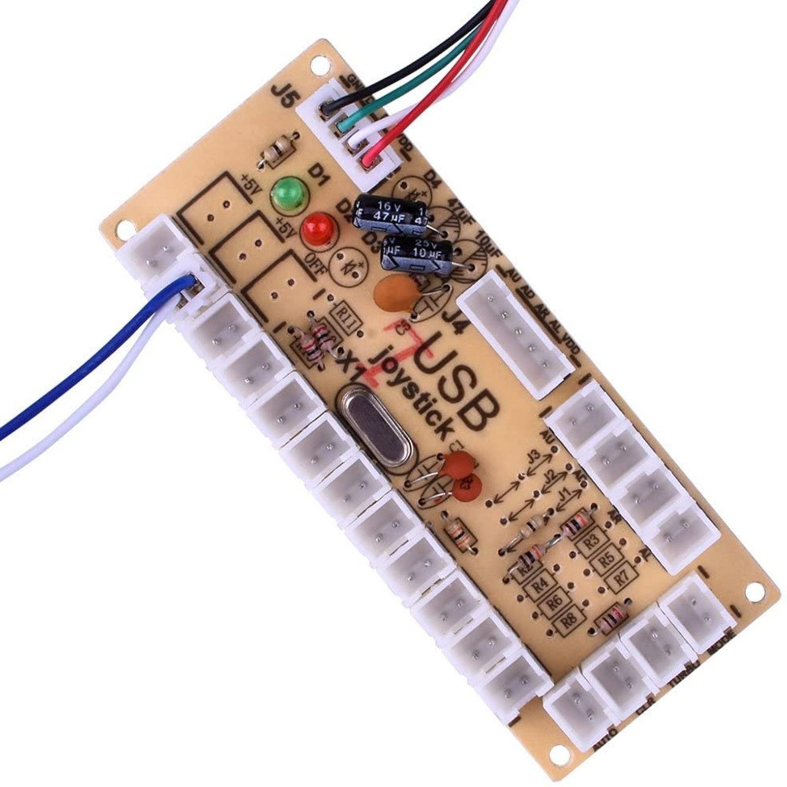 DIY Quimat Zero Delay Arcade USB Encoder Board to Joystick for Mame Jamma PC
