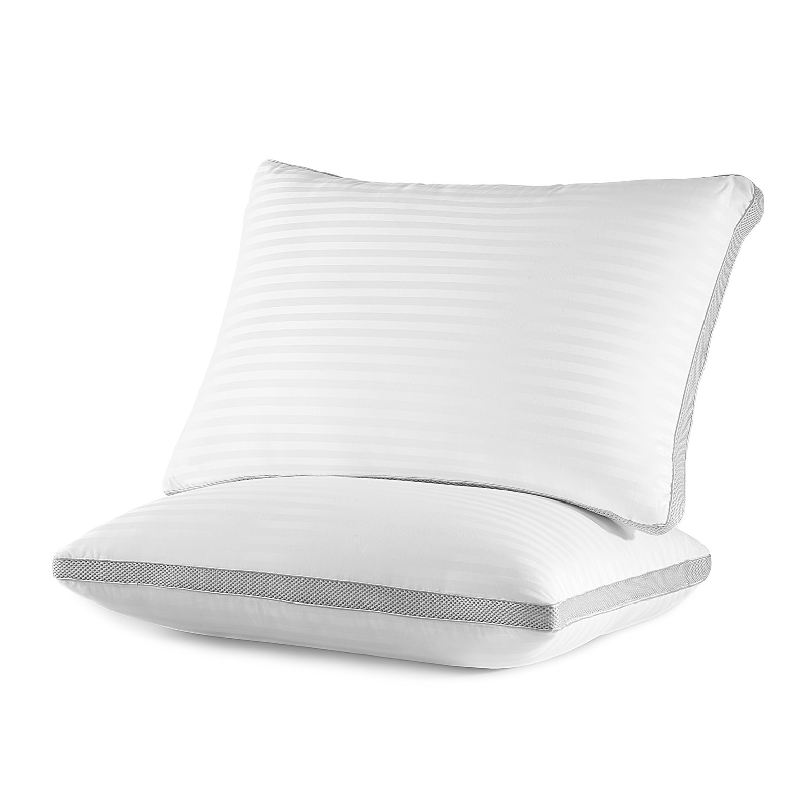 Queen Bed Pillows for Sleeping, Premium Soft Pillow Set of 2, Sandwich Mesh B...