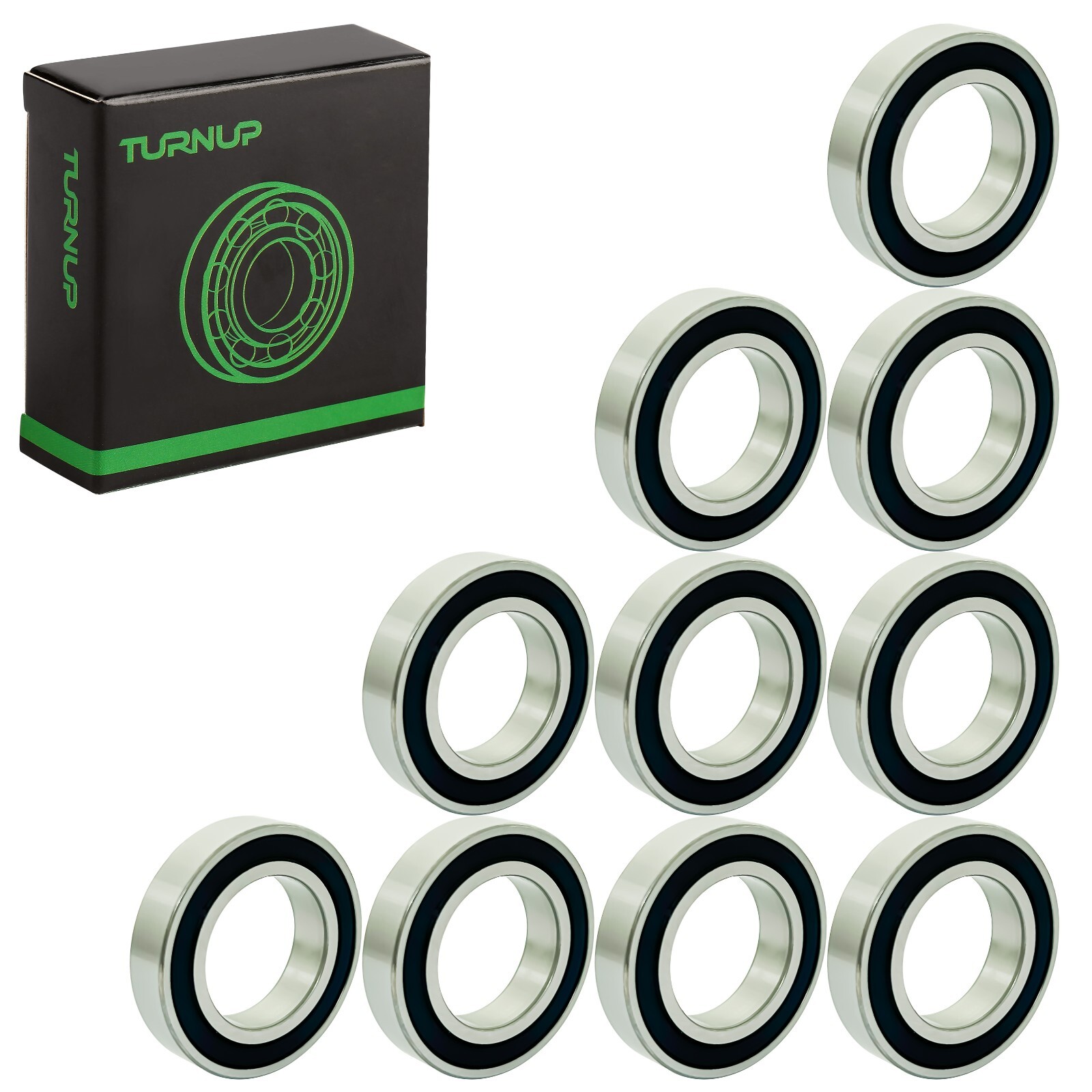 (Qty.10) 6802-2RS, 61802-2RS Ball Bearing 15x24x5mm 6802 2RS Rubber Sealed
