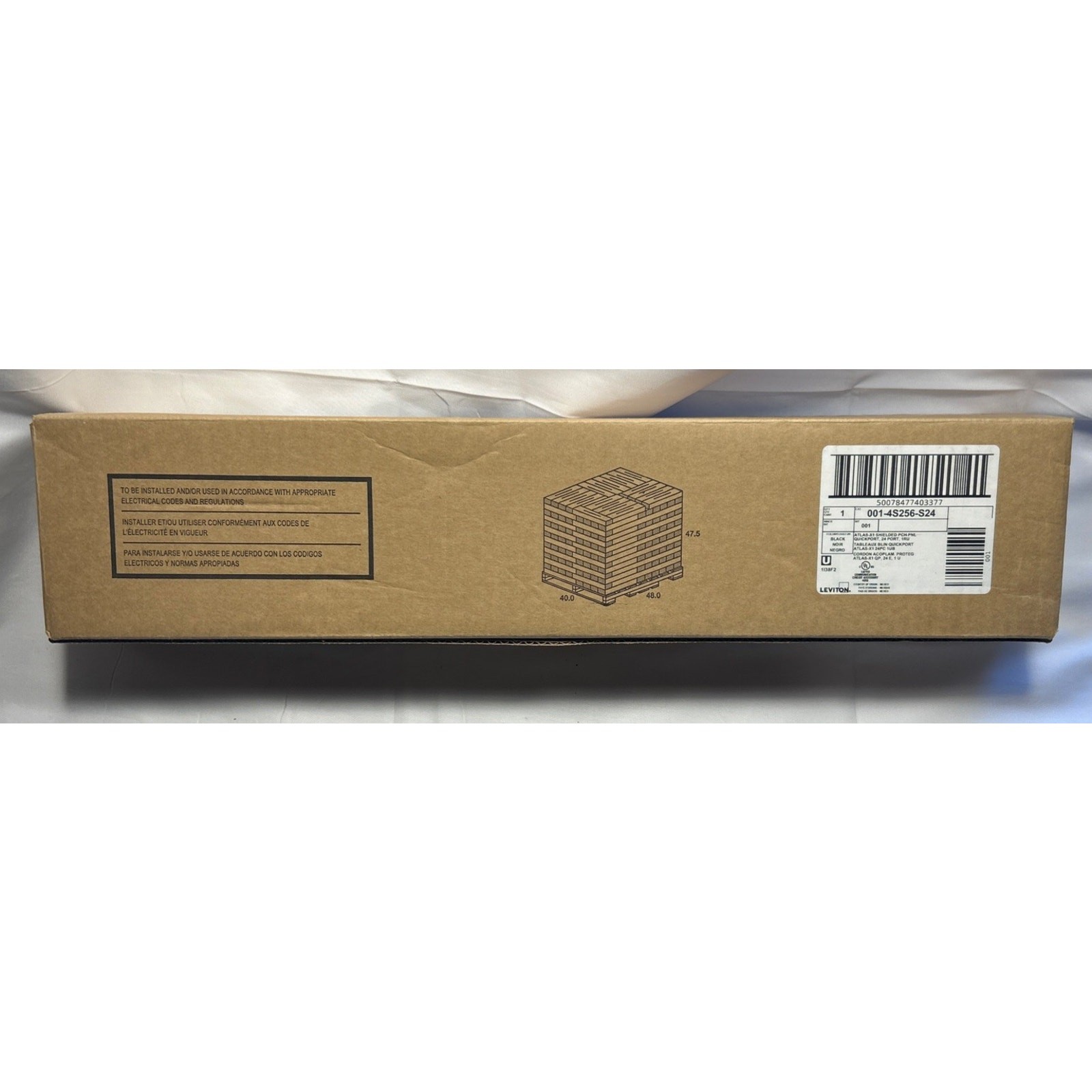 Leviton QuickPort Angled Patch Panel, 24-Port, 1RU, 4S256-S24, New In Box!