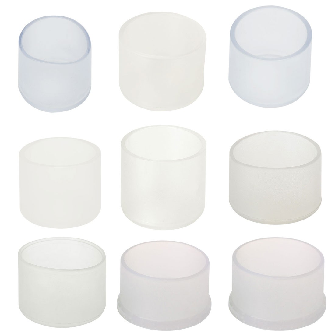 Clear PVC Chair Leg Caps End Tip Feet Cover Furniture Glide Floor Protector 5pcs