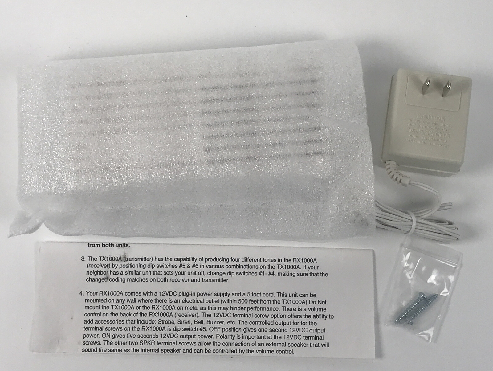 Rodann Electronics RX1000A Indoor Wireless Receiver White