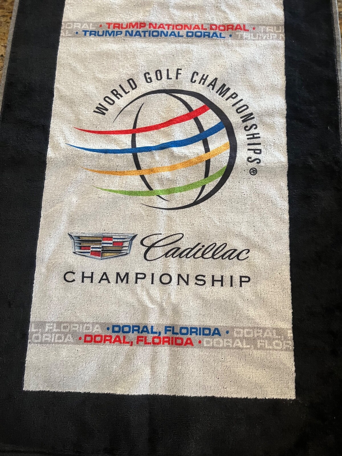 Trump doral world golf championship towel and hat