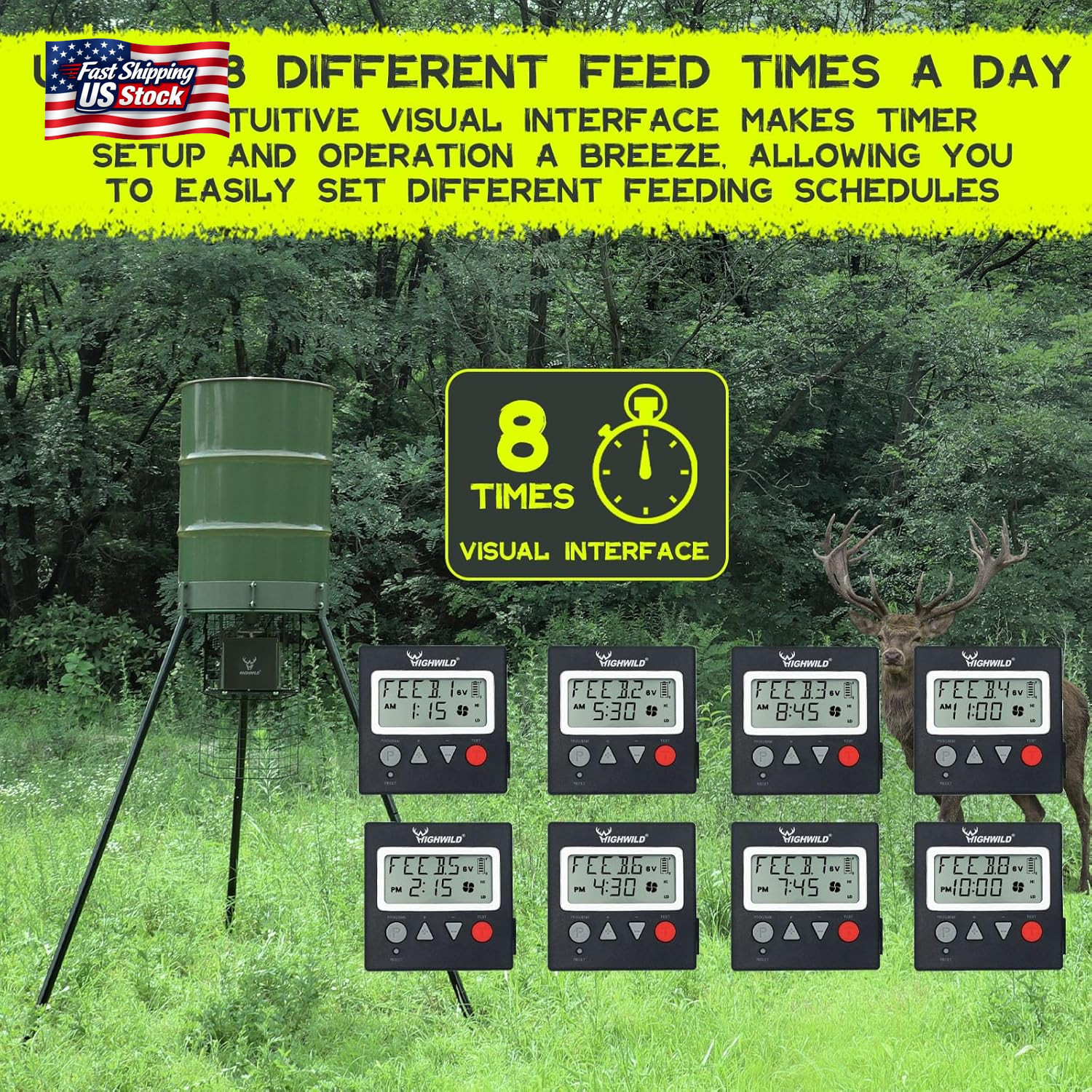 Highwild 6V/12V Universal Game Feeder Digital Timer