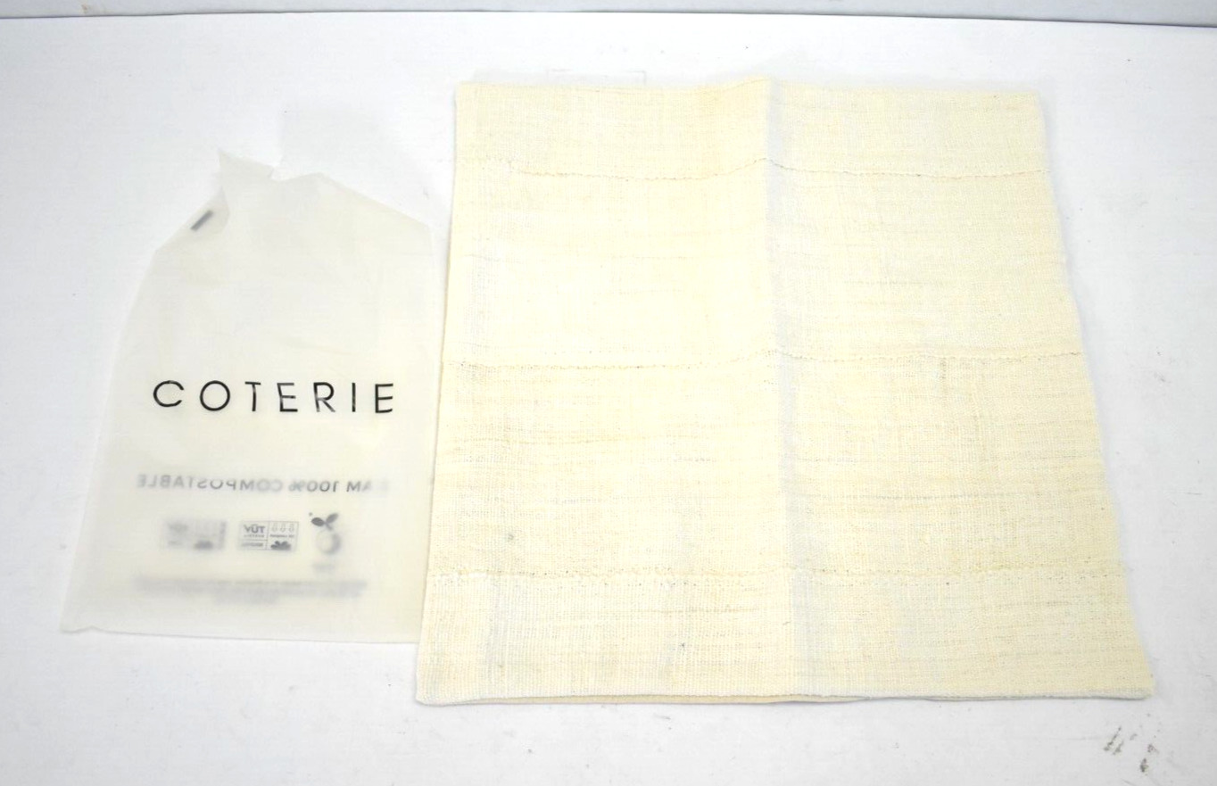 Coterie Hand Woven Square Throw Pillow Case Natural Beige Cream 16" x 16"