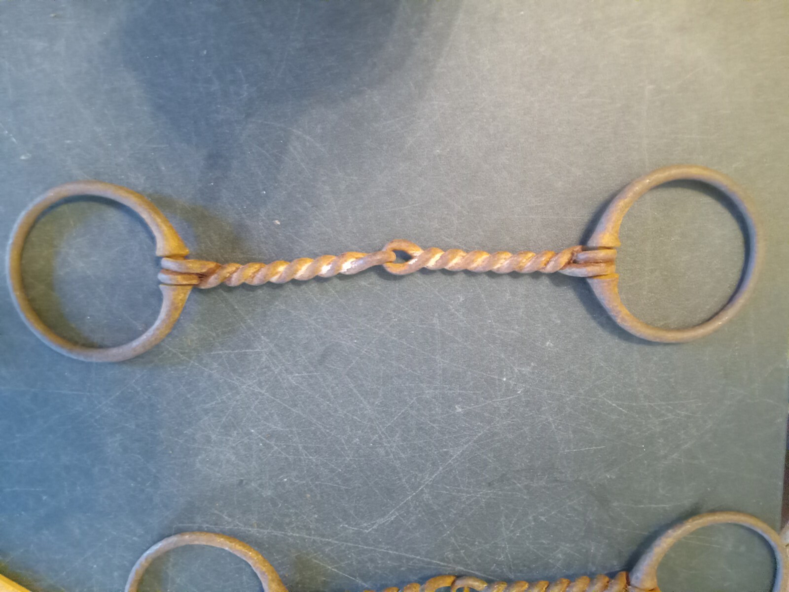 used fixed ring bit  Twisted wire 5 1/2 in vintage iron