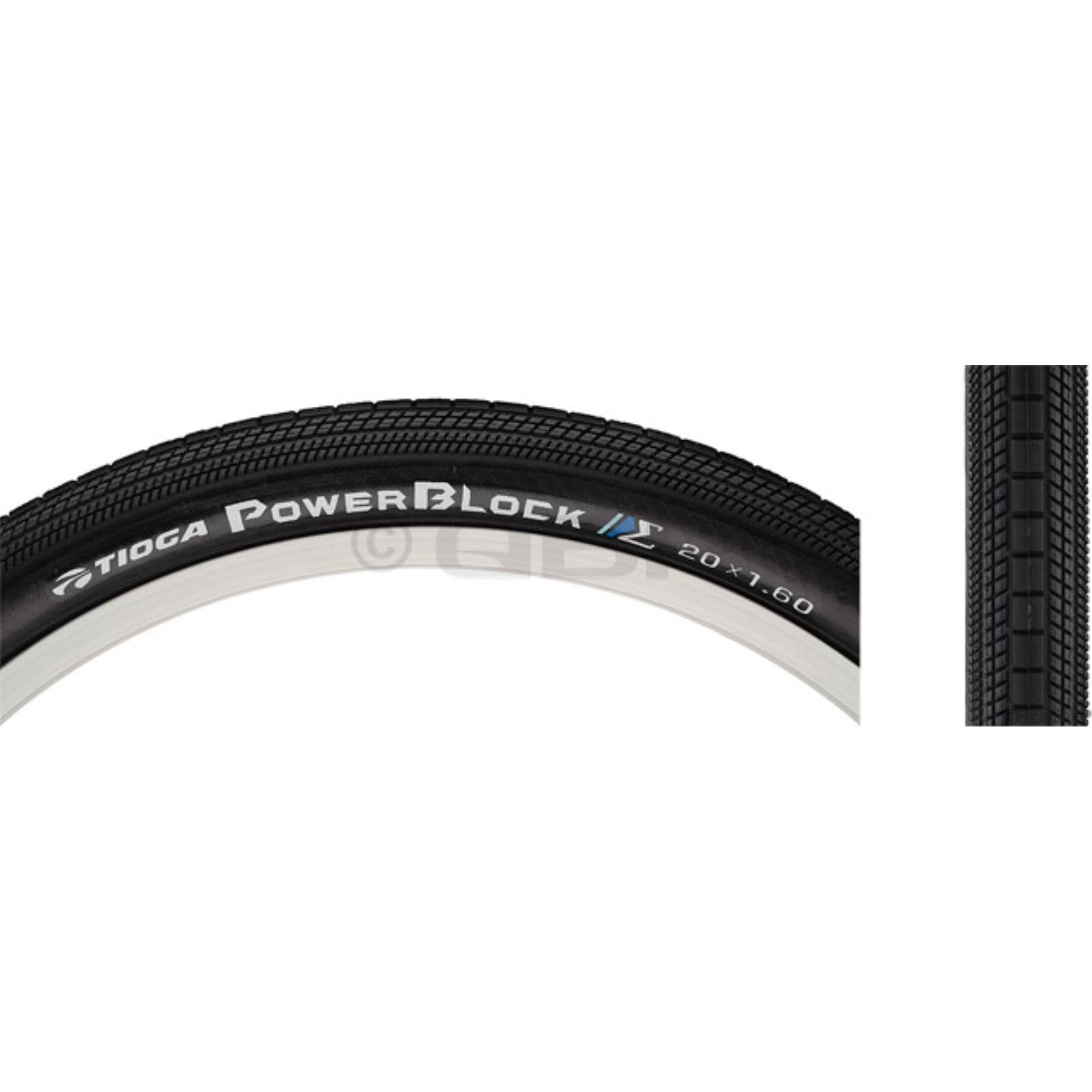 Tioga PowerBlock Tire - 24 x 1.75, Clincher, Wire, Black, 60tpi BCIR0852