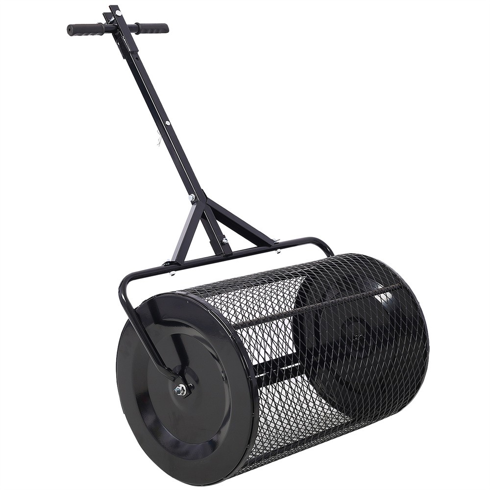 36" Peat Moss Spreader Compost Spreader Metal Mesh Planting Spreaders Roller