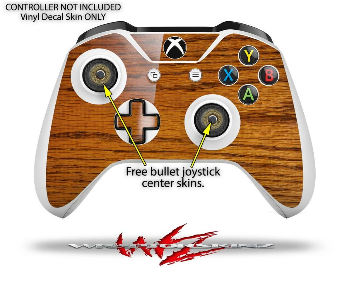 Skin XBOX One S Console Controller Wood Grain - Oak 01