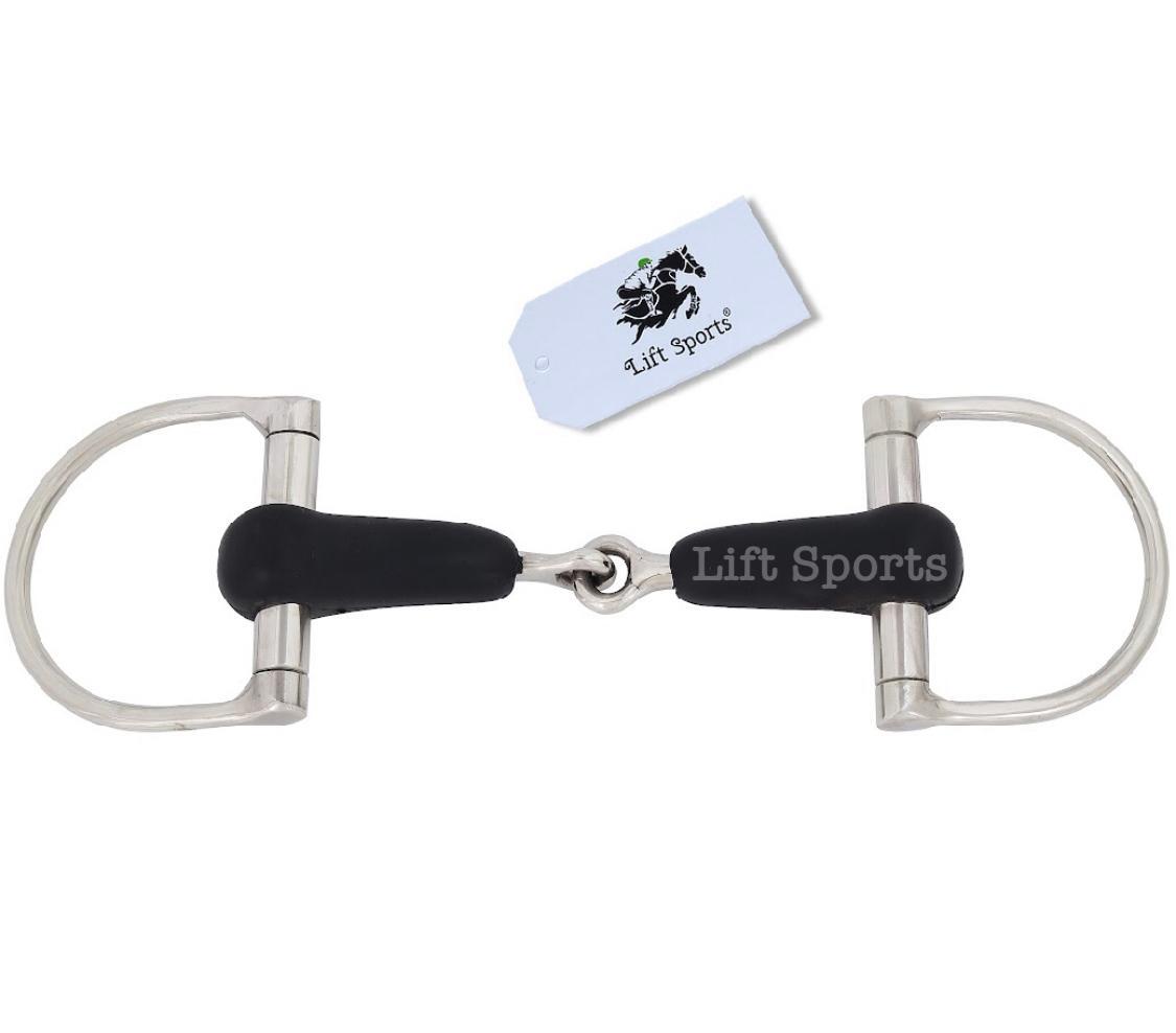 New Horse Rubber D Ring Bit Stainless Steel All size Snaffle Jointed Stainless