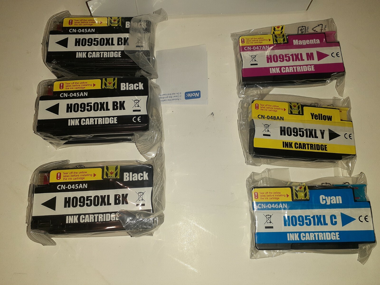 Ink, HP Printer Cartridges, (6) NEW Sealed