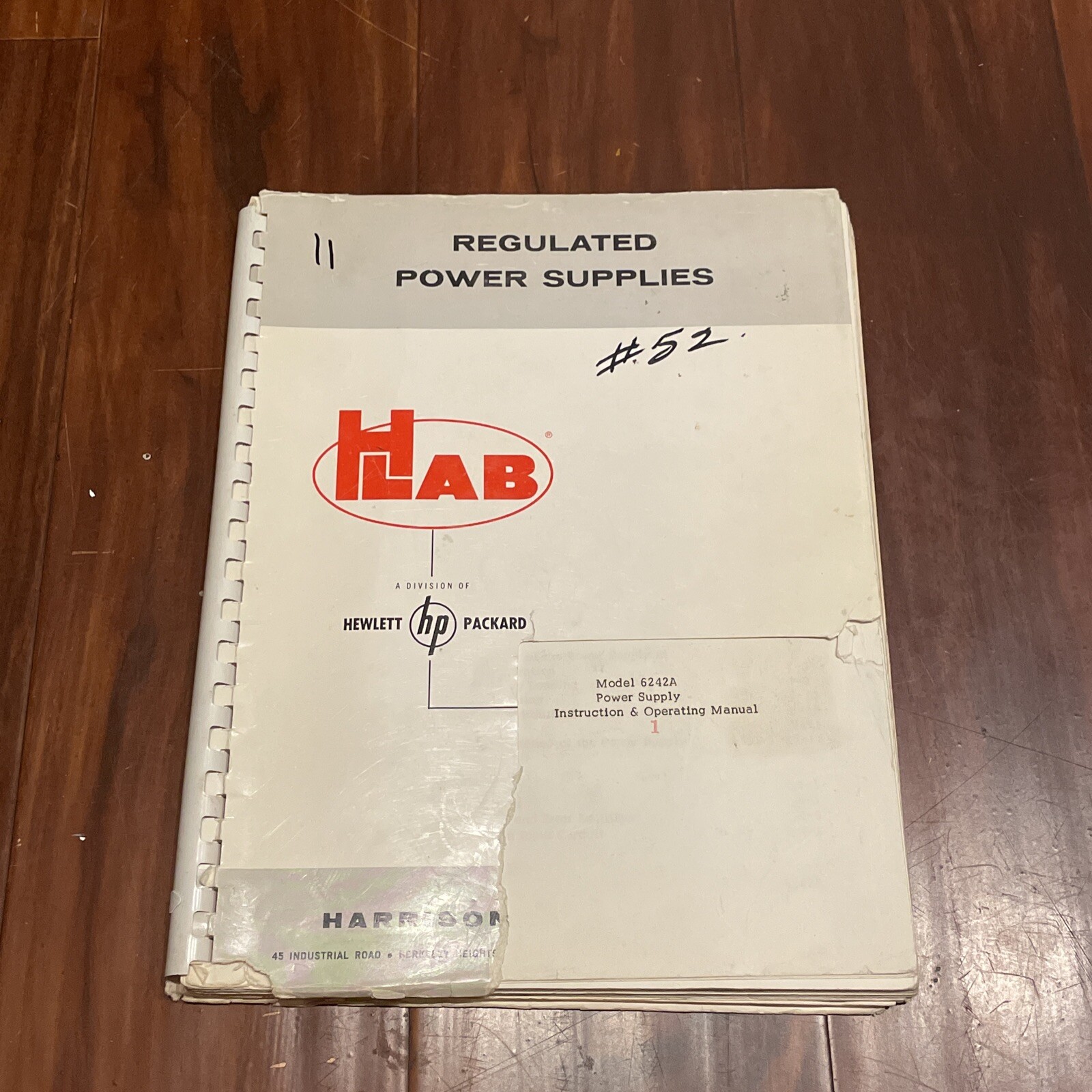 HP/HLAB 6242A Regulated Power Supply Instruction & Operating Manual