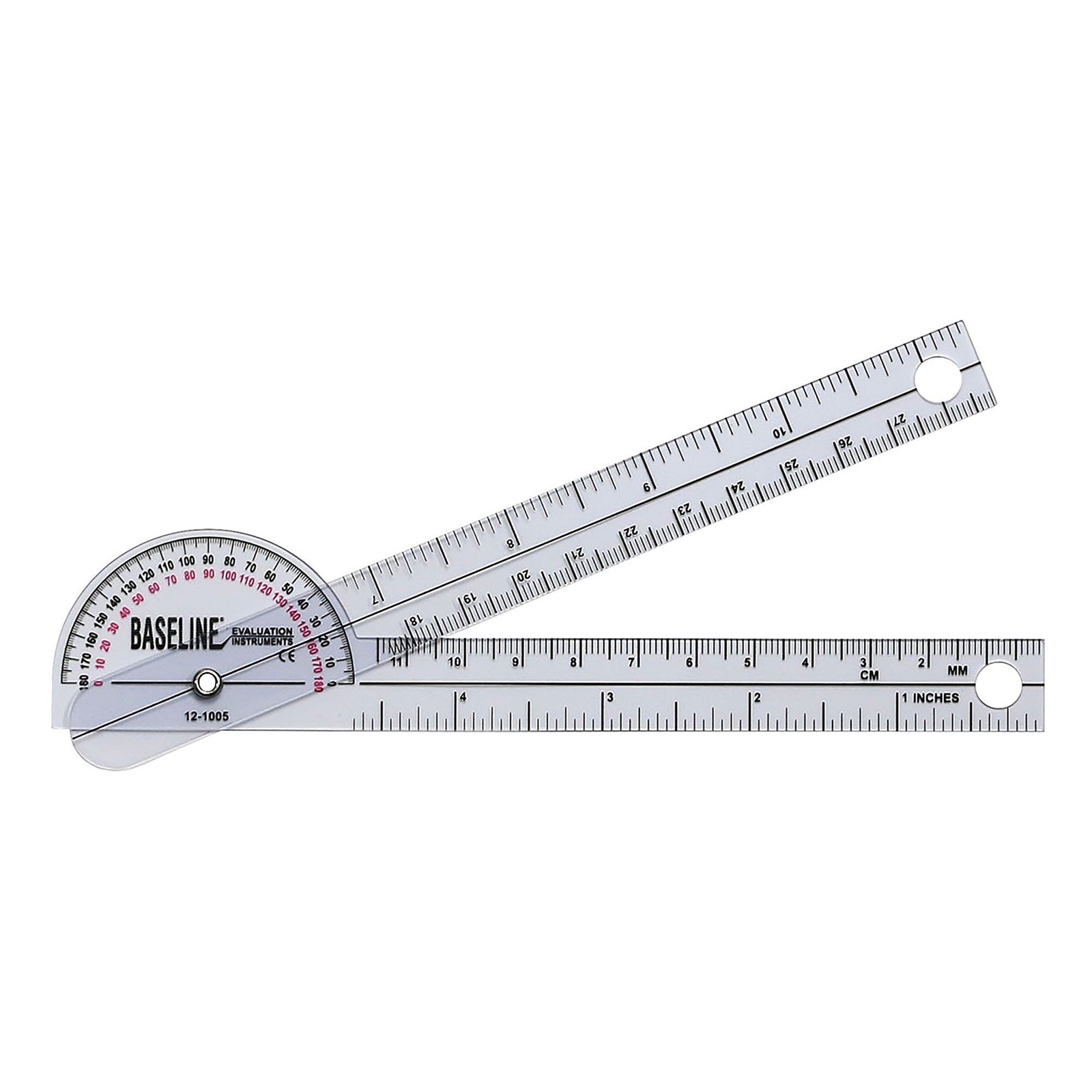 Baseline 180° Head Plastic Goniometer, 6 Inch Arms (Sold as EA/1)