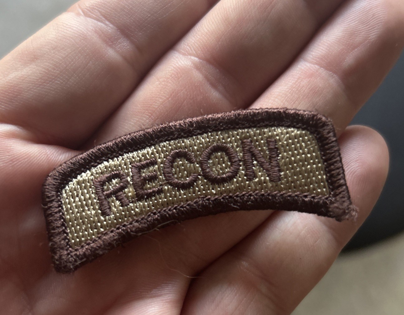 Recon Tab Patch Embroidered morale 2" Hook