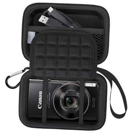 Camera Carrying Case for Canon PowerShot ELPH Black+Black