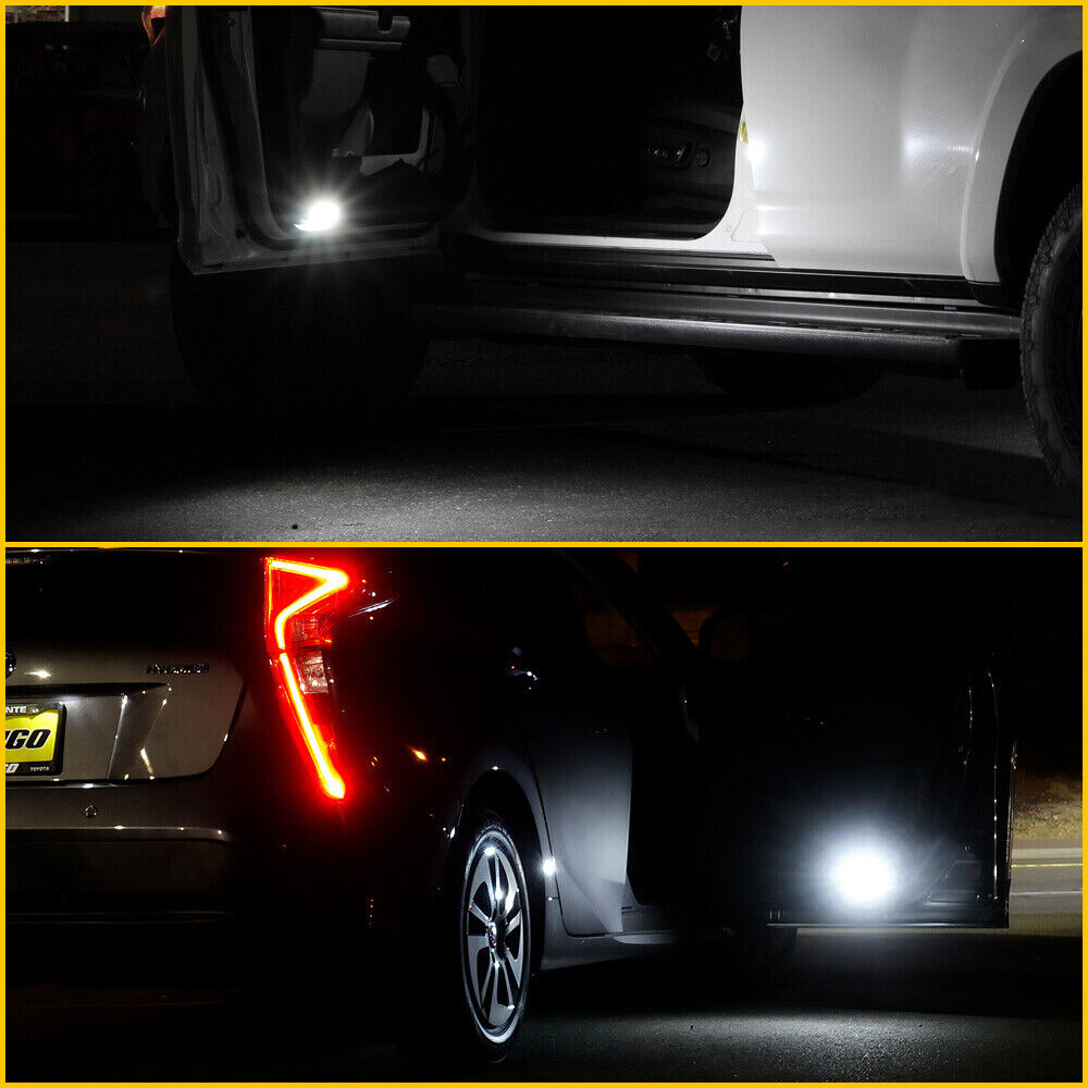 Pair Left White Right LED Door Side Courtesy Light for 2010-2022 Toyota 4Runner