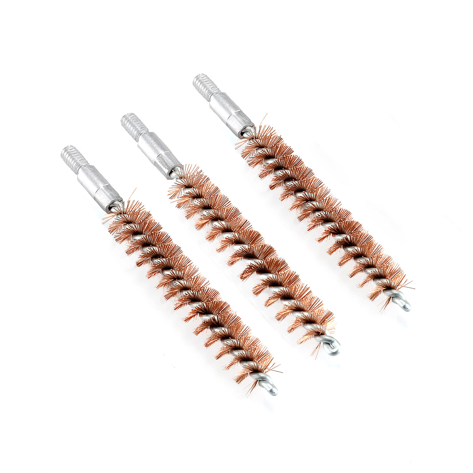 3 X Bronze Bristle Bore Long Brush Tool .357cal 8x32 Thread for Gun Cleaning Rod