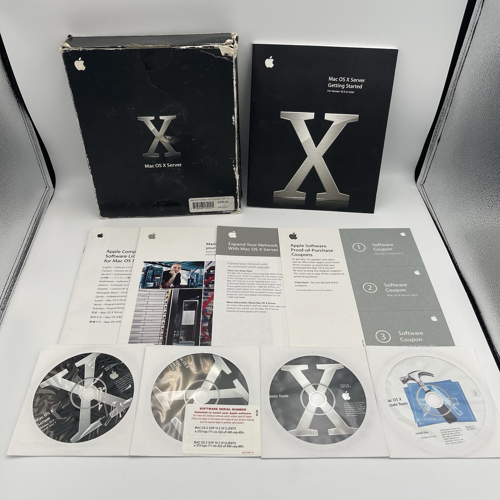 Apple Mac OS X 10.3 Panther Package M9227LL/A Tools OEM