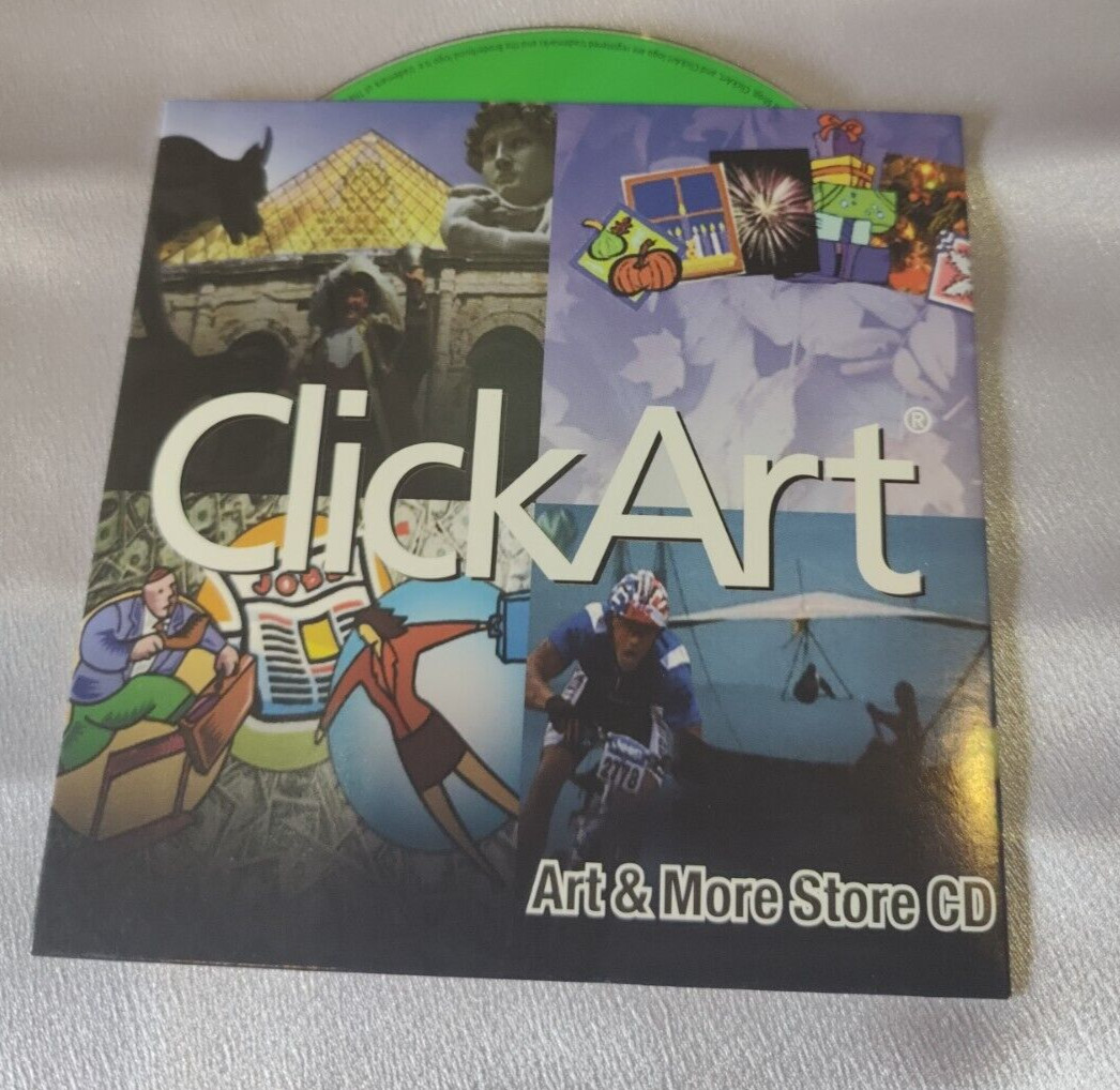 Vintage 1999 Broderbund ClickArt Art & More Store CD P/N: 178342-HDR