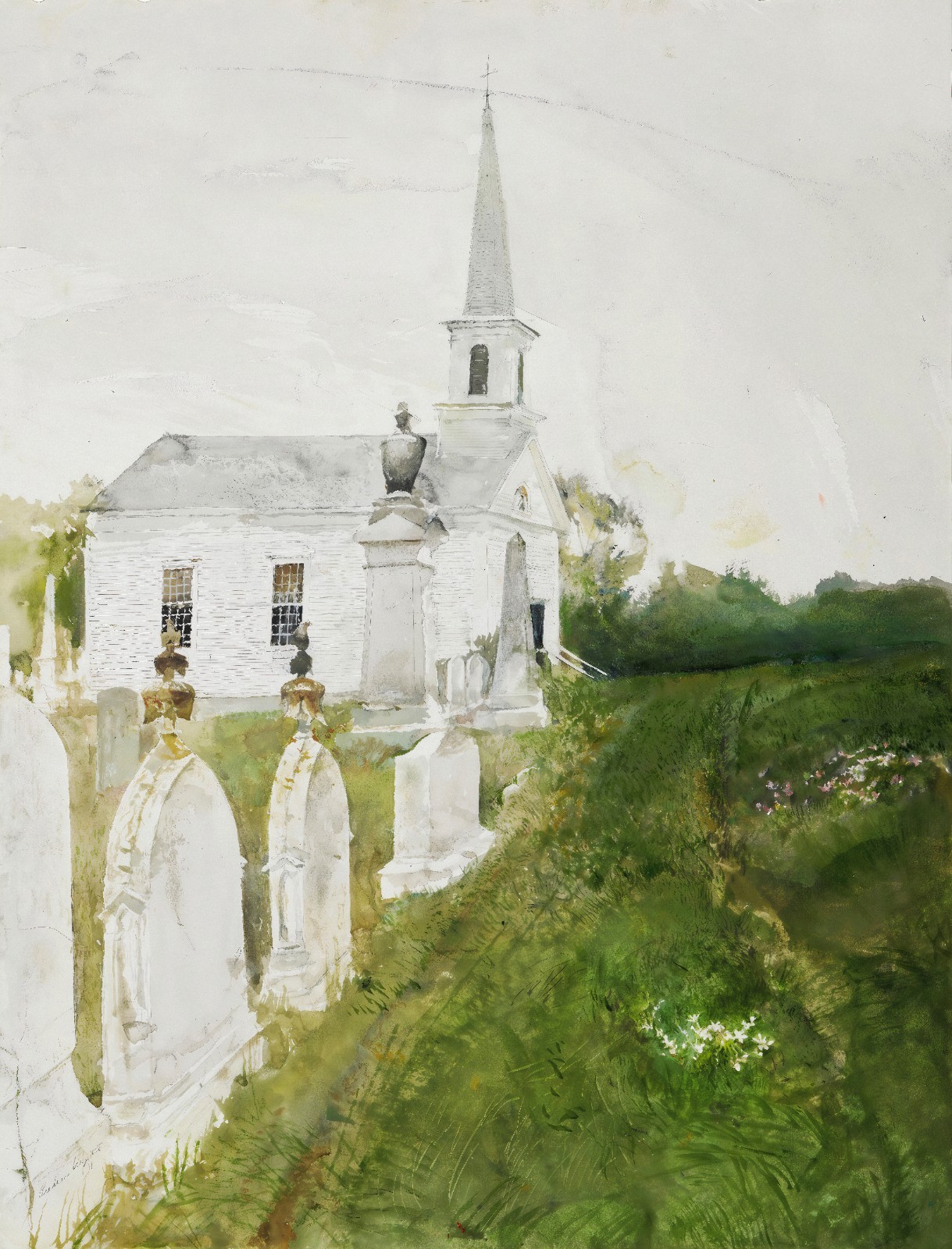 Andrew Wyeth: Ridge Church 22x30 Archival Quality Fine Art Print