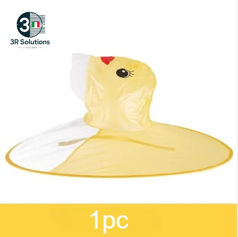 Duck Shaped Umbrella Hat: Raincoat-like Folding Poncho