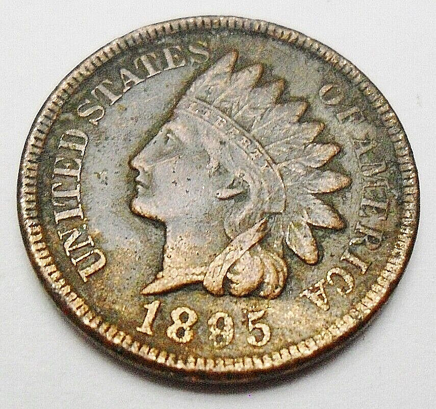 1895 P Indian Head Cent Penny *AU - ABOUT UNCIRCULATED DETAILS*  *FREE SHIPPING*