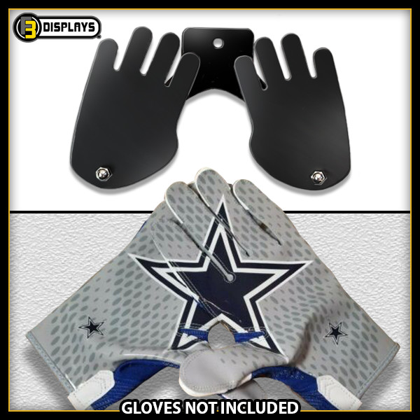 Wall Mount Display Hanger for Dallas Cowboys Football Gloves! Adjustable NFL