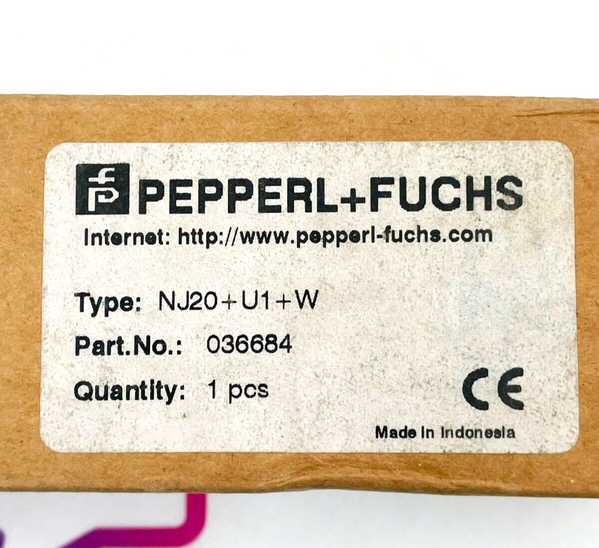 PEPPERL+FUCHS NJ20+U1+W Inductive Sensor 36684S