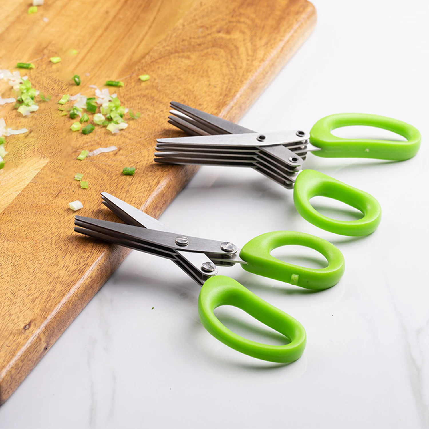 1 Piece Multi-Functional Stainless Steel 3/5 Layer Kitchen Scissors, Pepper Shre