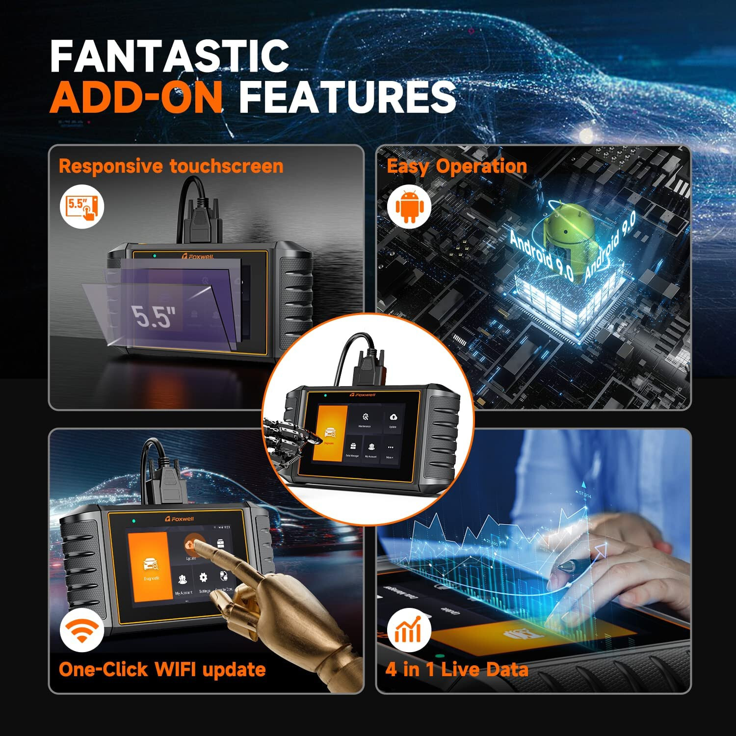 FOXWELL NT710 For VOLVO All Systems OBD2 Scanner Auto Diagnostic Tool ECU Coding