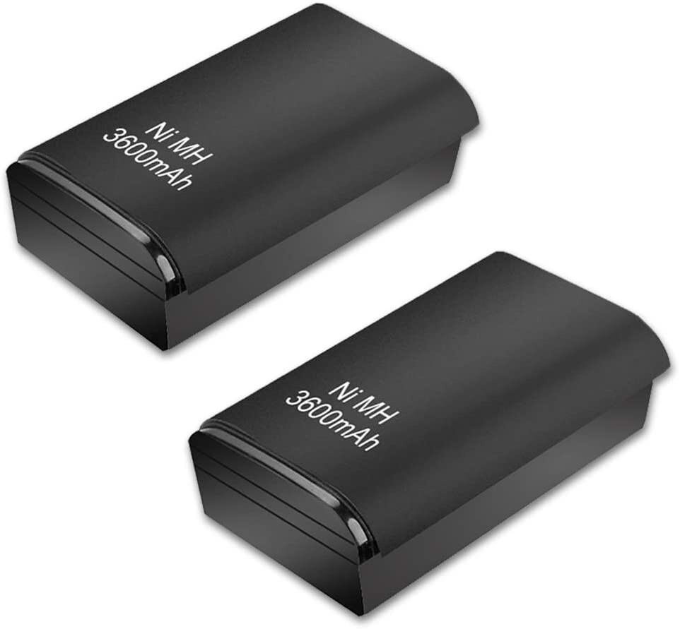 2pcs 3600mAh Rechargeable Ni-MH Battery Replacement for Xbox 360 Controller