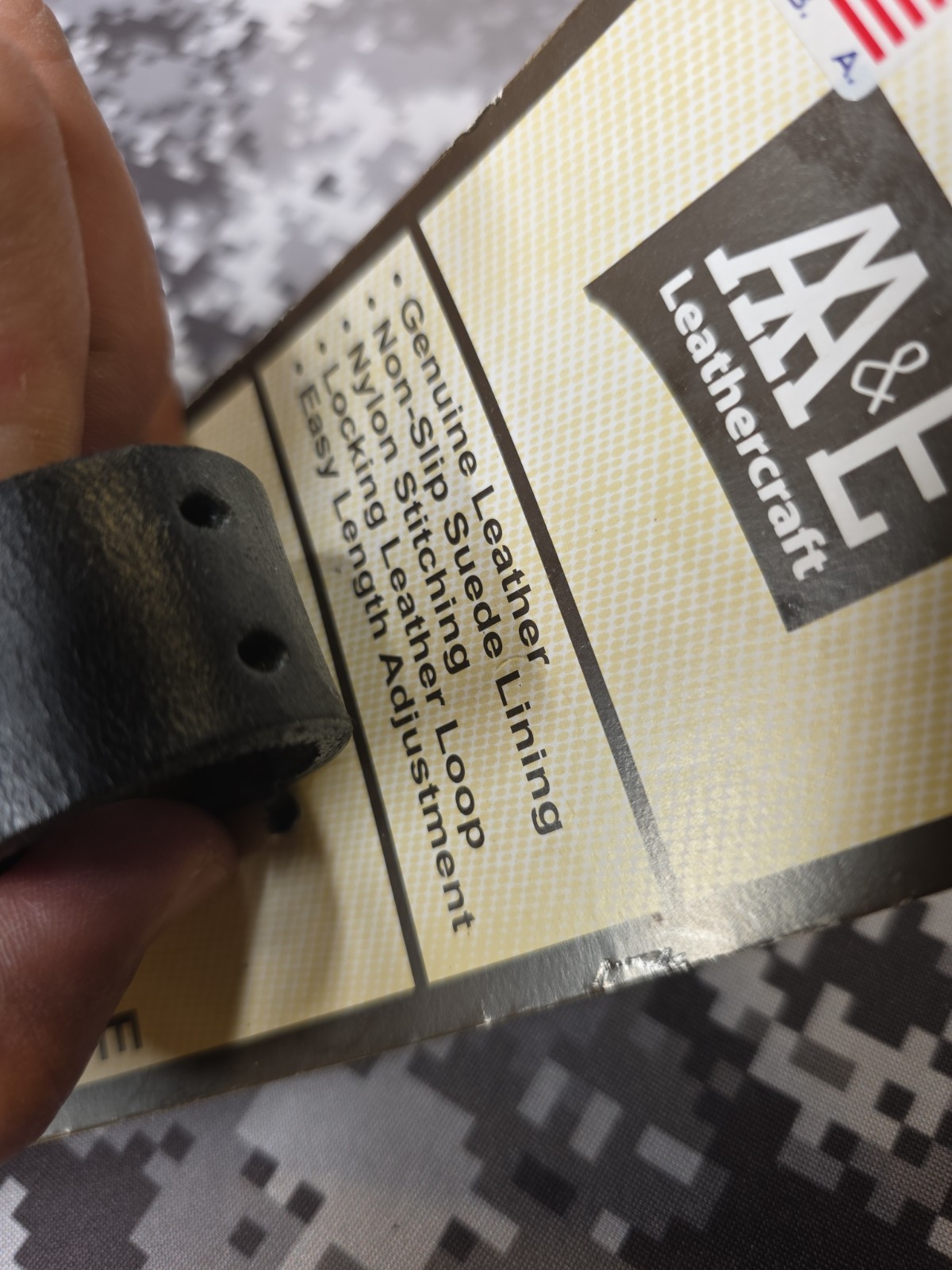 AA&E LEATHERCRAFT BLACK LEATHER RIFLE SLING WITH SWIVELS