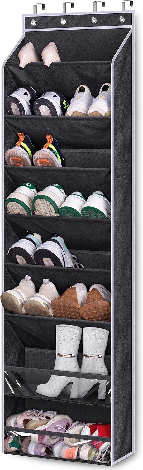 Over The Door Shoe Ra for Door Fit 20 Pairs Sneakers Lar