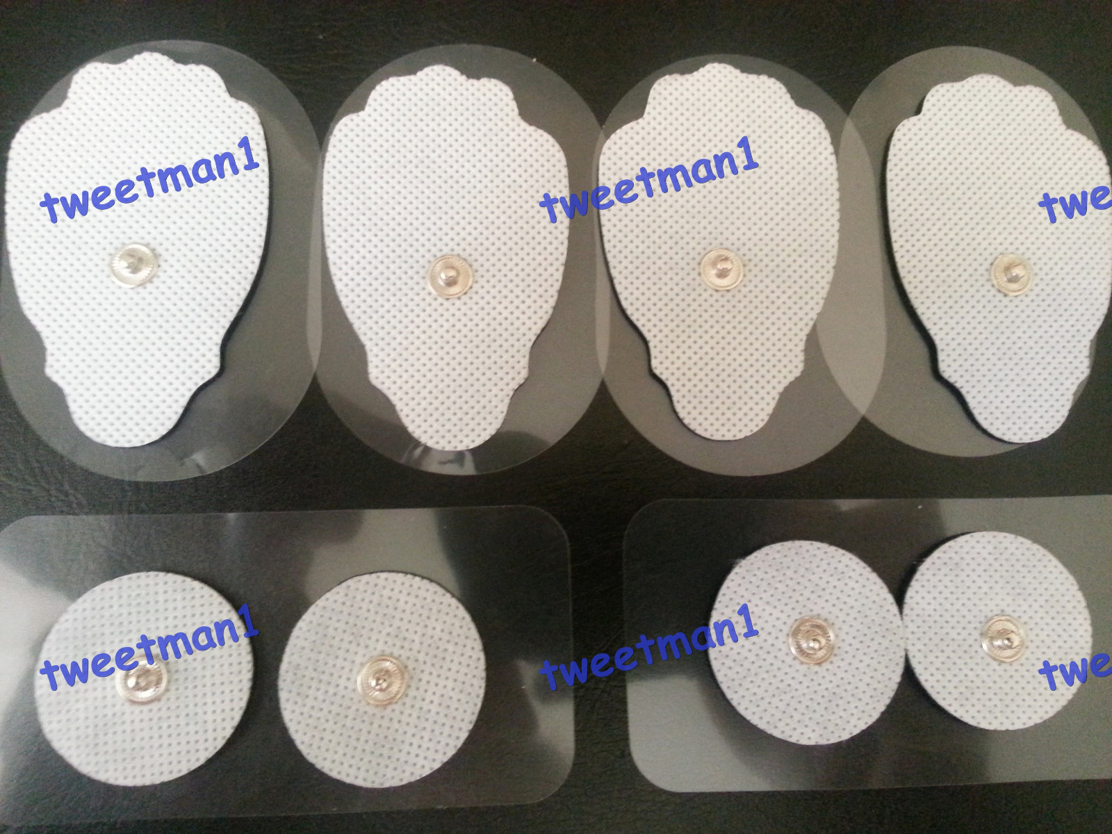 REPLACEMENT ELECTRODE PADS COMBO (4 LG, 4 SM) FOR ALL IQ Digital Massagers