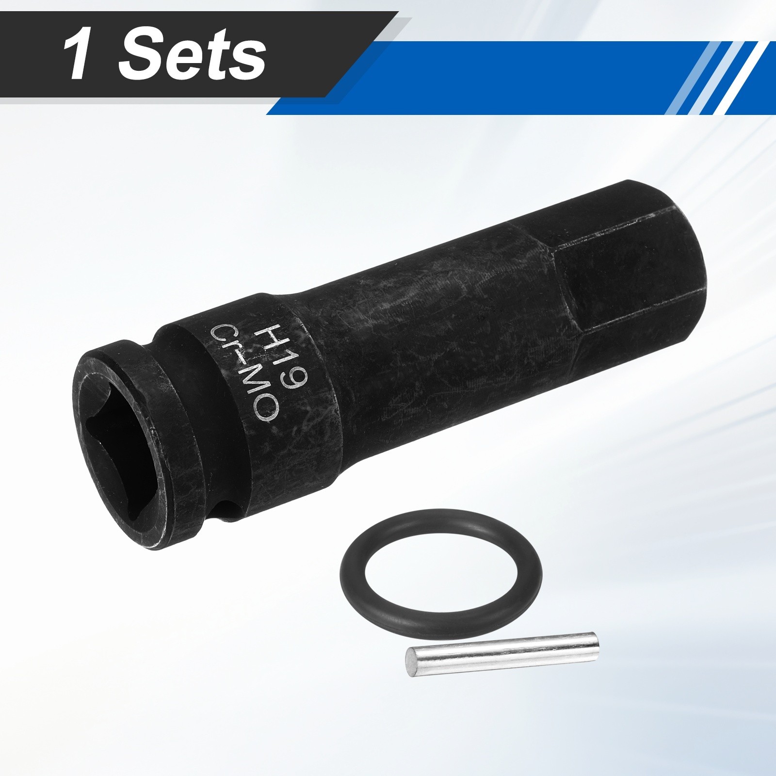 1/2" Drive Impact Hex Bit Socket 19mm Metric CR-MO Steel Hexagonal Socket