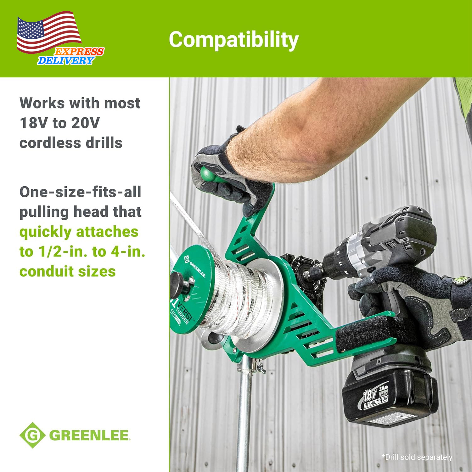 G1 Versi-Tugger 1000-Lb Electric Cable Puller for 1/2" to 4" Cables