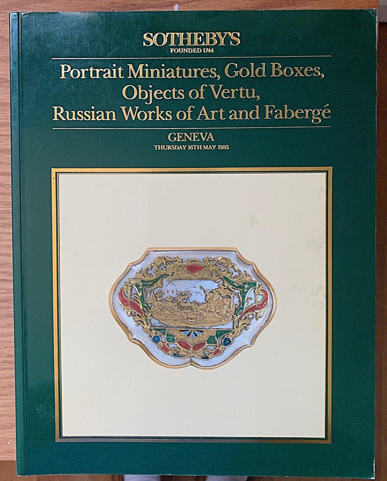 Sotheby's Geneva Catalog FABERGE Vertu Russian Works of Art  May 1985