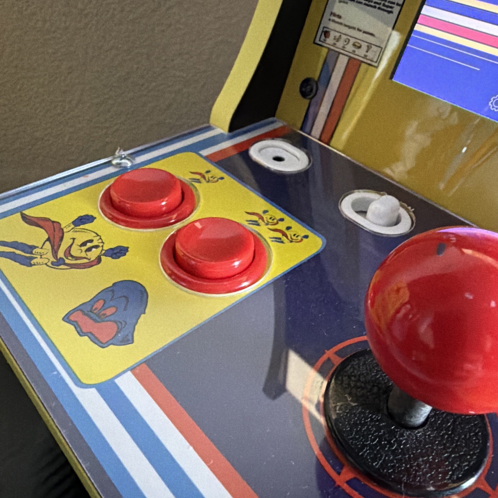 Arcade1Up Super Pac-Man Counter Top Arcade Machine 4 Games; Clean And Working
