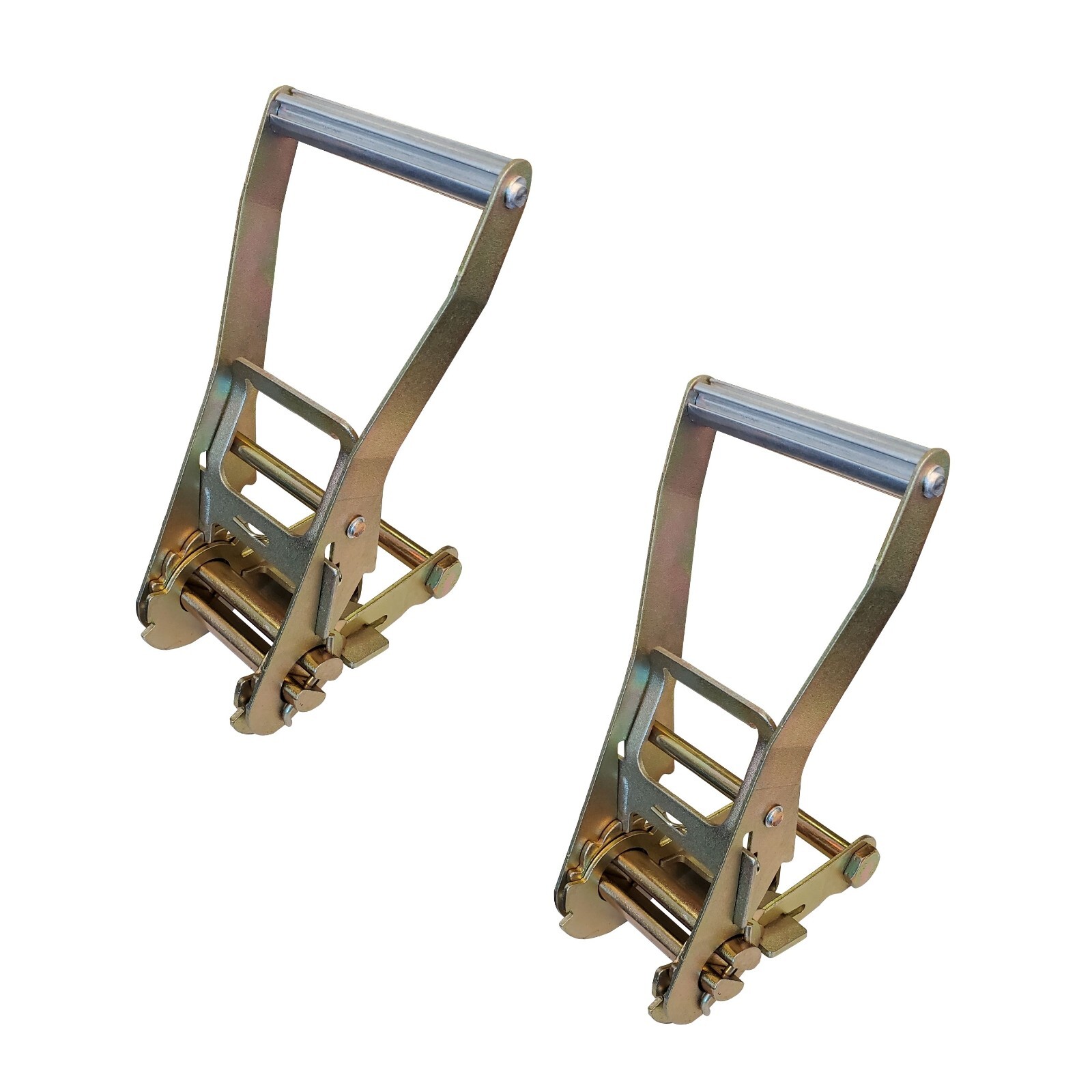 2 Pack 2" Long Handle Ratchet Buckle for Tow Truck Tow Dolly Trailer Powersports