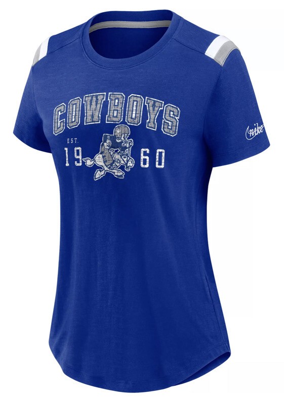 Nike Women’s Dallas Cowboys Historic Blue Athletic Jersey Shirt Medium M NFL
